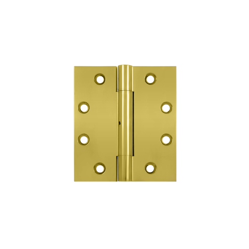 4-1/2" Height X 4" Width Full Mortise Hinge PVD Polished Brass Pair