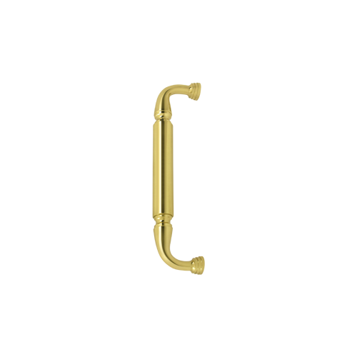 10" Center To Center Traditional Style Surface Mount Door Pull Without Rosette Polished Brass