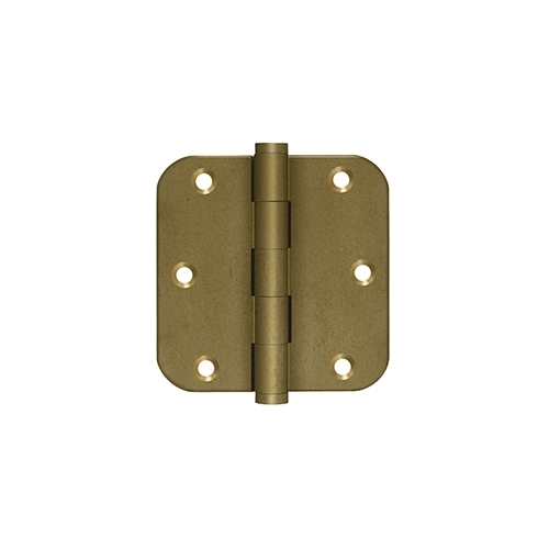 3-1/2" x 3-1/2" x 5/8" Radius Hinges White Bronze Medium Pair