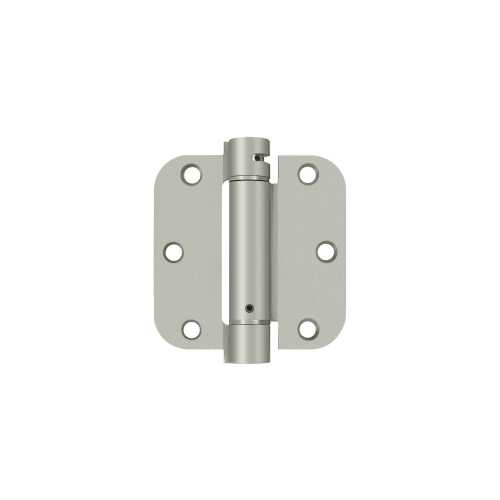 3-1/2" Height X 5/8" Radius Square Corner Mortise Spring Hinge Radius Corner Satin Nickel