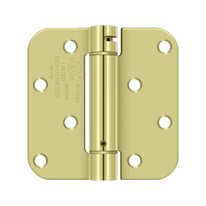 2 Pack 4/" x 4/" Spring Hinges with 5//8/" radius corner Zinc Dichromate