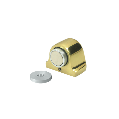 Deltana DSM125U3 Magnetic Dome Door Stop and Catch Polished Brass