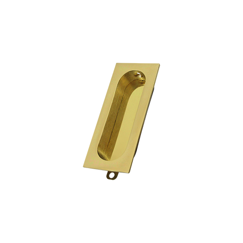 3-1/8" Height X 1-5/16" Width Rectangular Accessory Flush Pull Polished Brass
