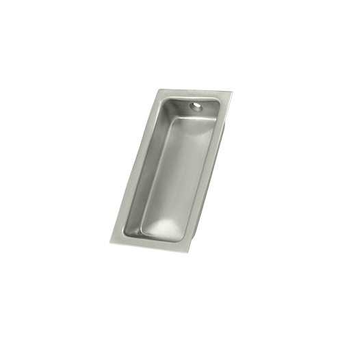 3-5/8" Height X 1-3/4" Width Contemporary Large Flush Pull Satin Nickel