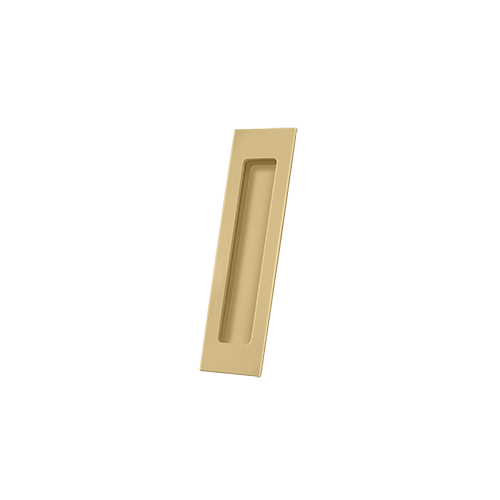 Deltana FP7178U4 7" Height Pocket Door Rectangular Flush Pull Brushed Brass