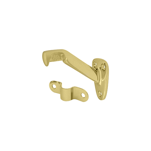 3-3/8" Projection Hand Rail Bracket Polished Brass