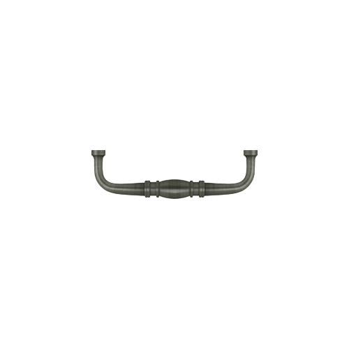 4" Center To Center Colonial Wire Cabinet Pull Antique Nickel