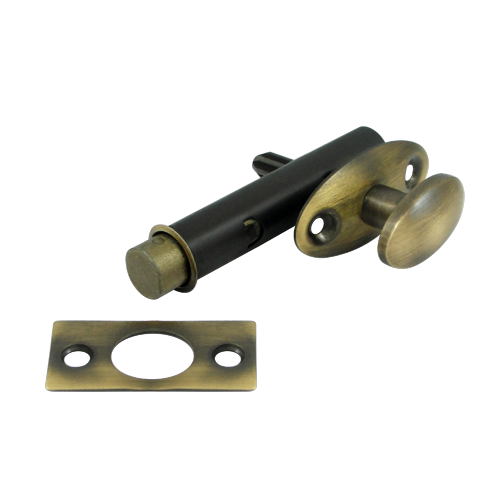 7/8" Projection Mortise Bolt For Door Antique Brass