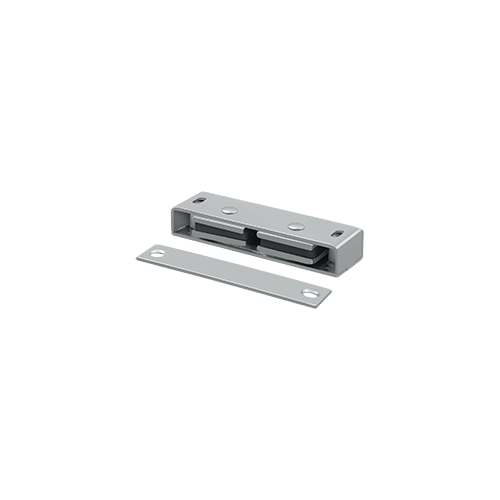 Deltana MC326 3-1/8" Length X 1" Width X 9/16" Height Magnetic Cabinet Door Catch With Counter Plate Brushed Chrome
