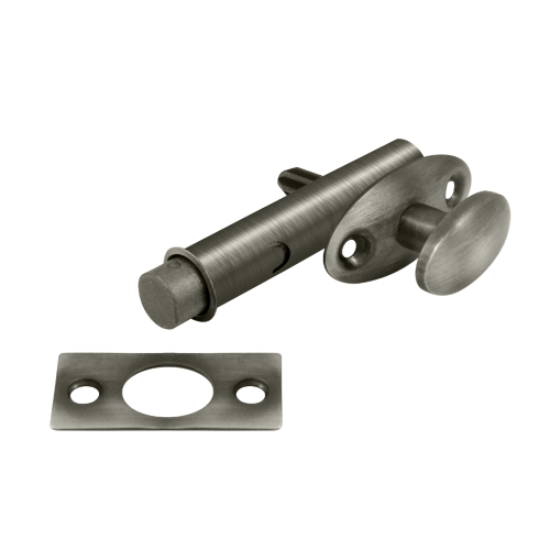 7/8" Projection Mortise Bolt For Door Antique Nickel 7/8" Projection Mortise Bolt For Door Antique Nickel