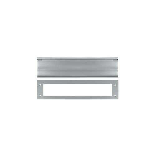 13" Length X 3-1/16" Height Heavy Duty Mail Slot Brushed Chrome