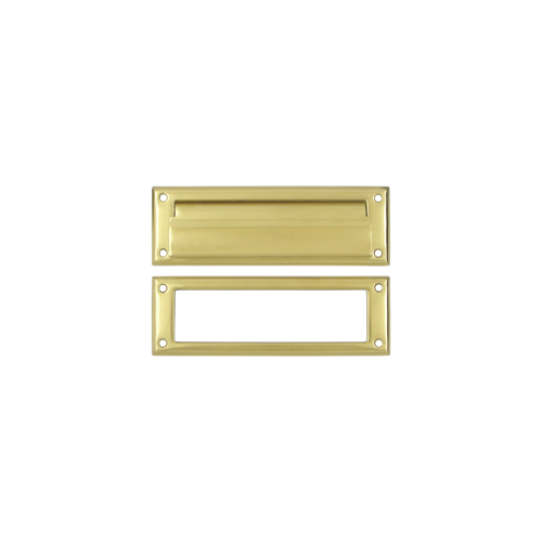 Deltana MS626U3 8-7/8" Length X 2-7/8" Height Door Mail Slot With Interior Frame Polished Brass