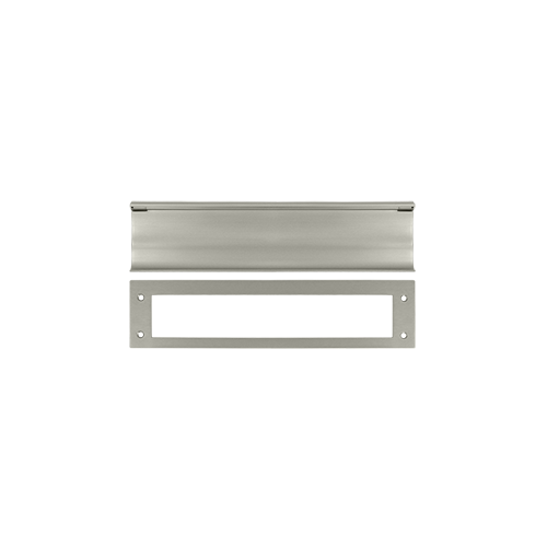 13" Length X 3-1/16" Height Heavy Duty Mail Slot Satin Nickel