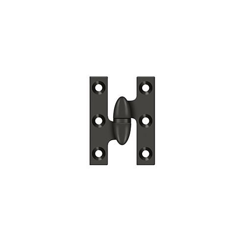 2" Height X 1-1/2" Width Olive Knuckle Door Hinge With Ball Bearing Left Hand Oil Rubbed Bronze