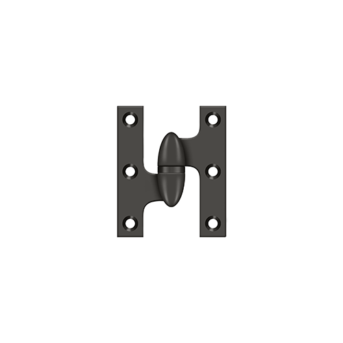 2-1/2" Height X 2" Width Olive Knuckle Door Hinge With Ball Bearing Left Hand Oil Rubbed Bronze