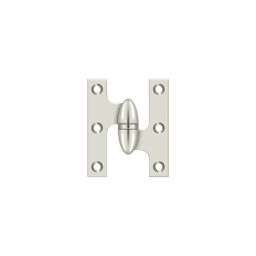 2-1/2" Height X 2" Width Olive Knuckle Door Hinge With Ball Bearing Right Hand Polished Nickel