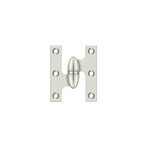2-1/2" Height X 2" Width Olive Knuckle Door Hinge With Ball Bearing Left Hand Polished Nickel