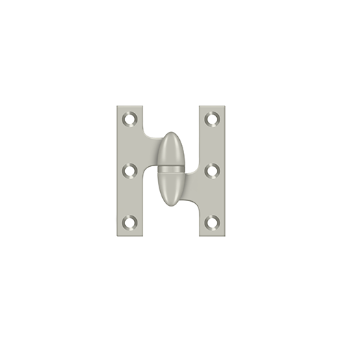 2-1/2" Height X 2" Width Olive Knuckle Door Hinge With Ball Bearing Right Hand Satin Nickel