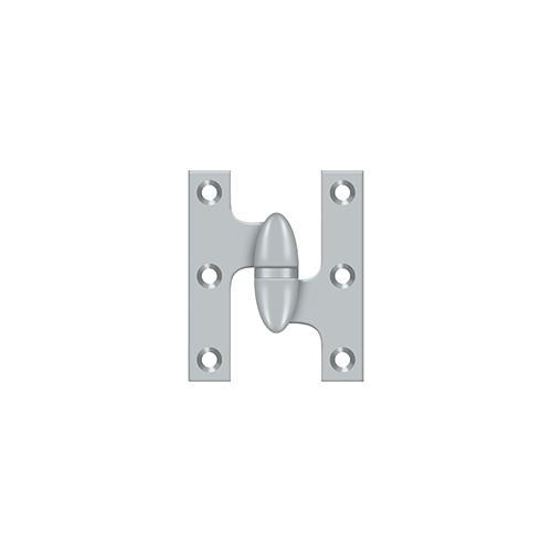 2-1/2" Height X 2" Width Olive Knuckle Door Hinge With Ball Bearing Right Hand Brushed Chrome
