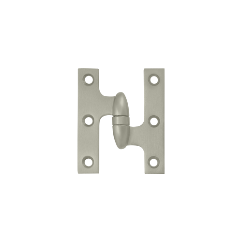 3" Height X 2-1/2" Width Olive Knuckle Door Hinge With Ball Bearing Right Hand Satin Nickel