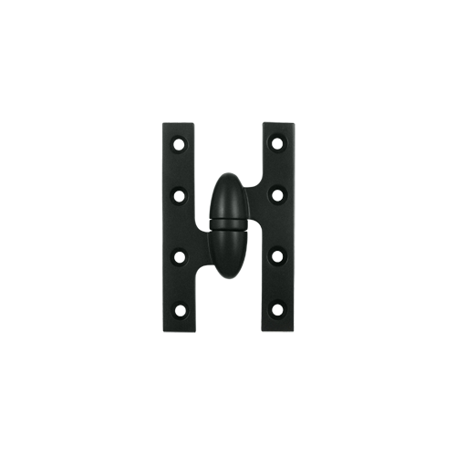 5" Height X 3-1/4" Width Olive Knuckle Door Hinge With Ball Bearing Left Hand Paint Black