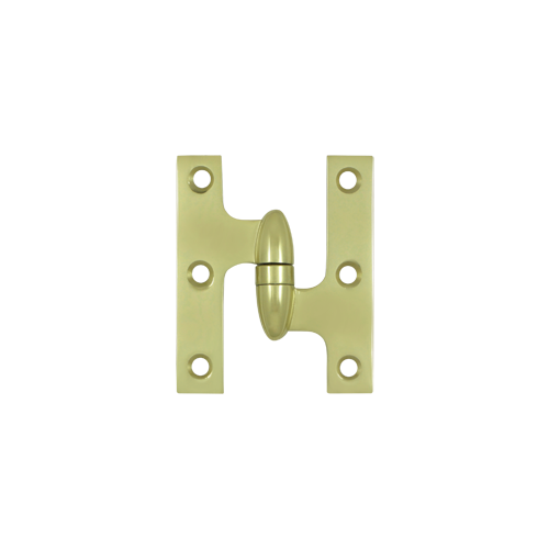 Deltana OK3025B3UNL-R 3" Height X 2-1/2" Width Olive Knuckle Door Hinge With Ball Bearing Right Hand Unlaquered