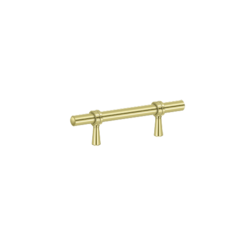 4-3/4" Length Adjustable Long Bar Cabinet Pull Polished Brass
