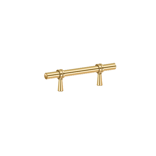 4-3/4" Length Adjustable Long Bar Cabinet Pull Lifetime Polished Brass