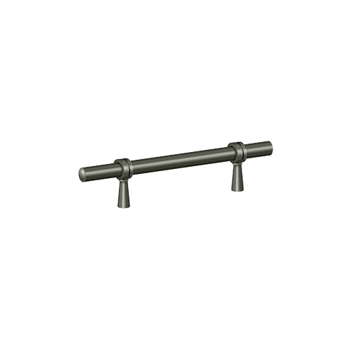 6-1/2" Length Adjustable Long Bar Cabinet Pull Antique Nickel