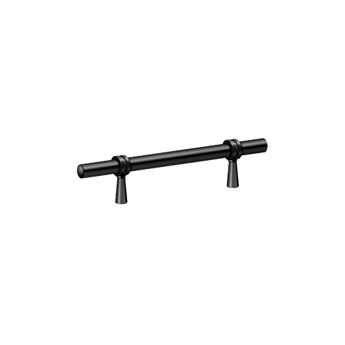 6-1/2" Length Adjustable Long Bar Cabinet Pull Black