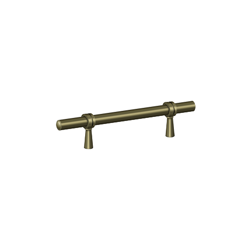 6-1/2" Length Adjustable Long Bar Cabinet Pull Antique Brass