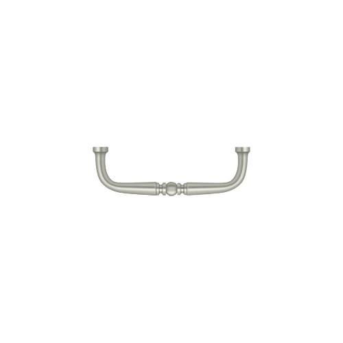 3-1/2" Center To Center Traditional Handle Cabinet Pull Satin Nickel