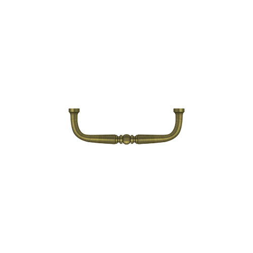 3-1/2" Center To Center Traditional Handle Cabinet Pull Antique Brass