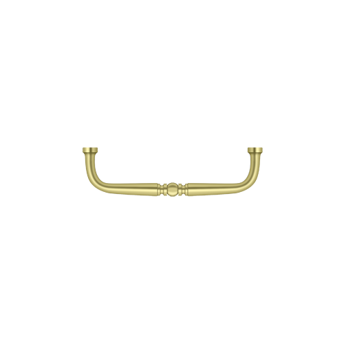 4" Center To Center Traditional Handle Cabinet Pull Polished Brass
