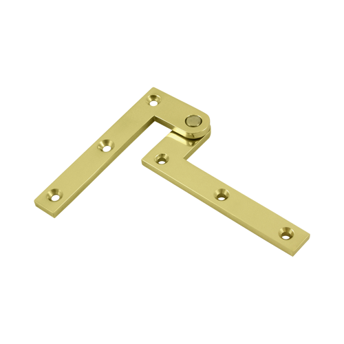 4-3/8" Height X 1/4" Thickness Fixed Pivot Door Hinge Polished Brass