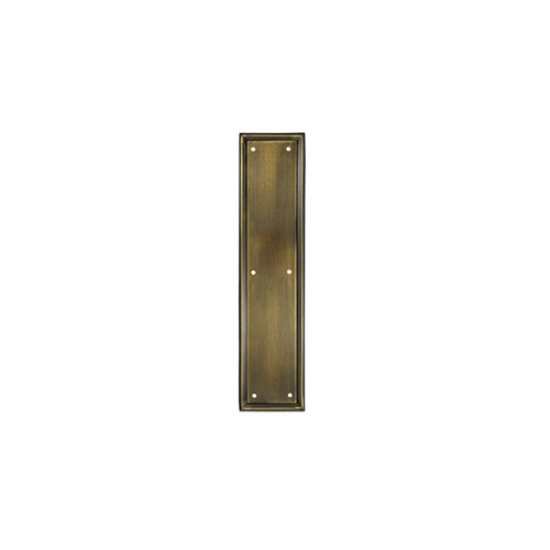 15" Height X 3-1/2" Width Door Rectangular Push Plate Framed Antique Brass 15" Height X 3-1/2" Width Door Rectangular Push Plate Framed Antique Brass