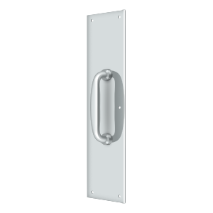 Deltana Pph55u26 15 Height Push Plate For Door Pull With Handle Polished Chrome