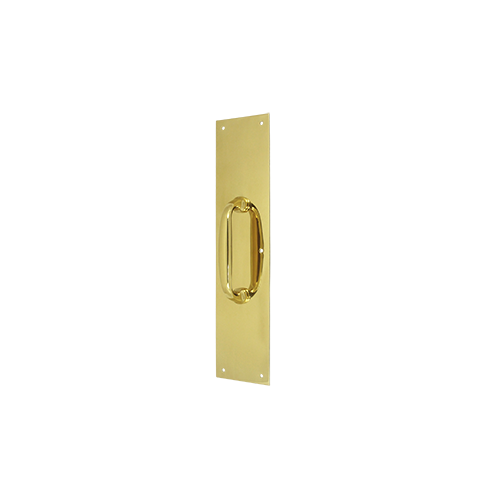 Deltana PPH55U3 15" Height Push Plate For Door Pull With Handle Polished Brass
