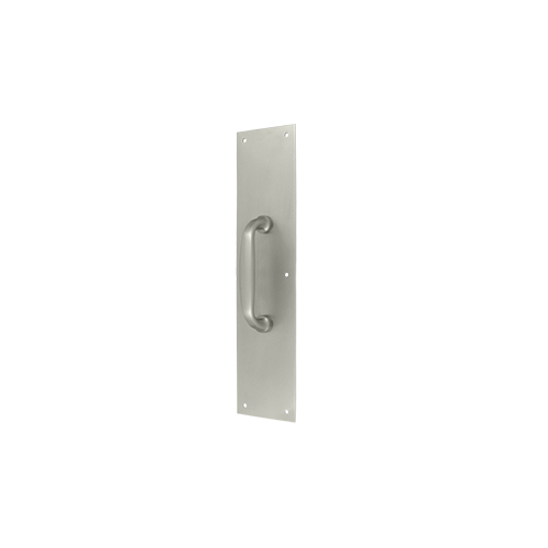 15" Height Push Plate For Door Pull With Handle Satin Nickel