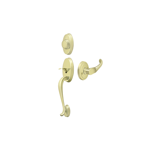 Port Royal Series Riversdale Single Cylinder Handleset With Chapelton Lever Dummy Polished Brass