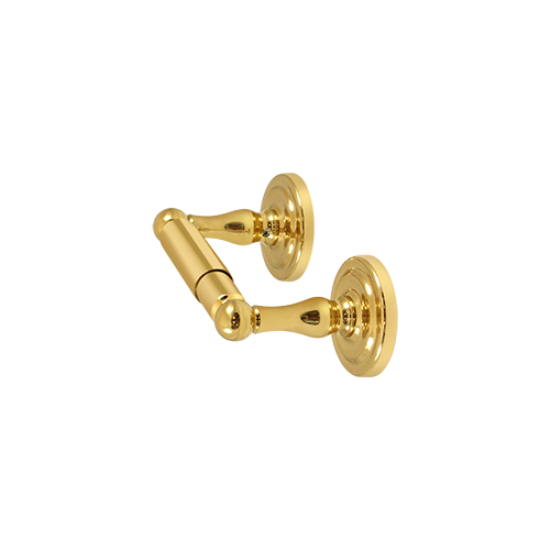 Deltana R2000-CR003 R-Series Toilet Paper Holder Double Post Lifetime Polished Brass