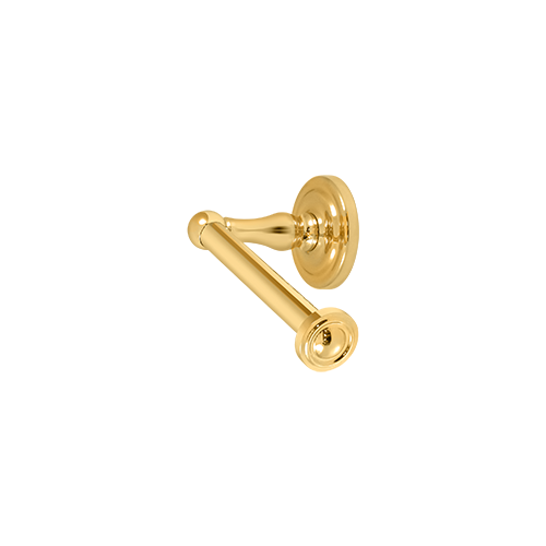 Deltana R2001-CR003 R-Series Toilet Paper Holder Single Post "L" Lifetime Polished Brass