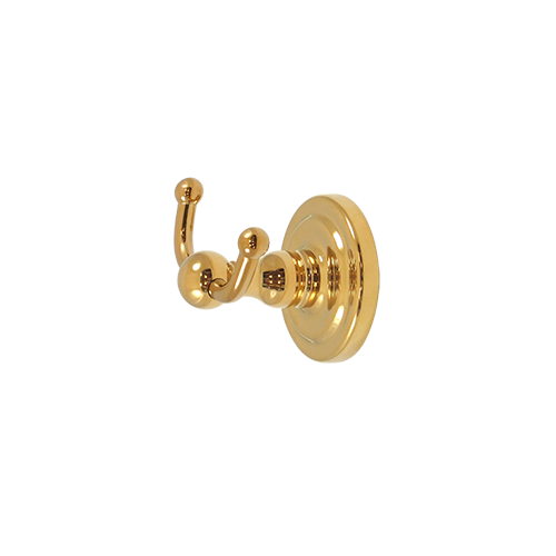 Deltana R2010-CR003 R-Series Robe Hook Double Lifetime Polished Brass