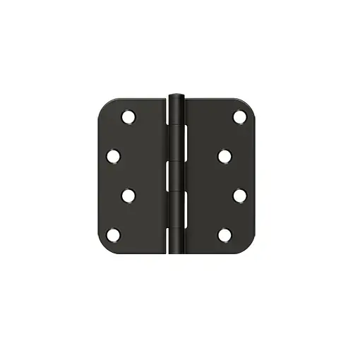 4" Height X 5/8" Radius Plain Bearing Mortise Door Hinge Radius Corner Oil Rubbed Bronze Bulk Pac - 2 per pack x50 packs