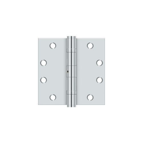4-1/2" Height X 4-1/2" Width Commercial Ball Bearing Mortise Hinge Square Corner W/NRP Polished Chrome Pair