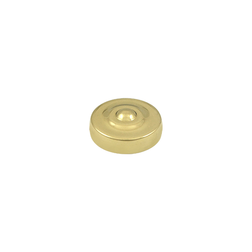 Screw Cover; Round; Dimple; 1" Diameter; Bright Brass Finish