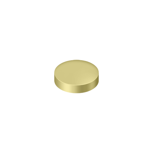 1" Diameter Round Cover Caps For Screw Heads Flat Polished Brass