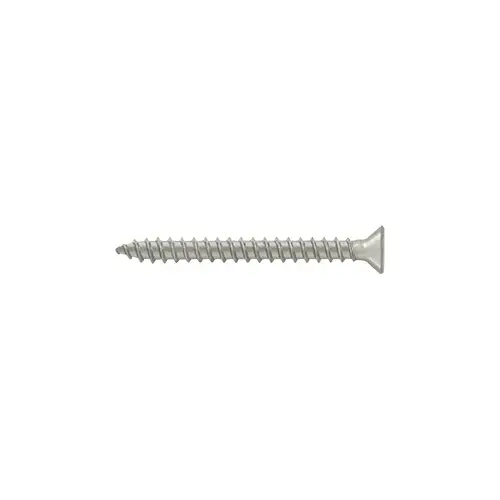 #10, 2" Length Flat Head Self Tapping Wood Screw Steel Satin Nickel