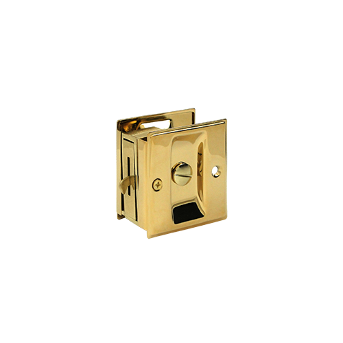 Heavy Duty Pocket Door Lock Privacy Lifetime Polished Brass