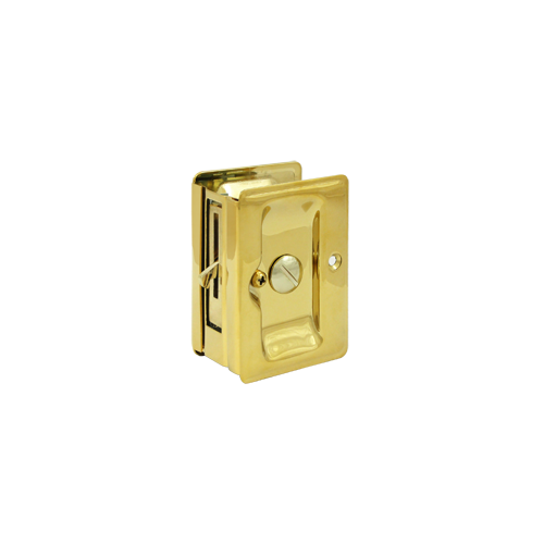 Heavy Duty Pocket Door Lock Privacy W/Adjustable Lifetime Polished Brass